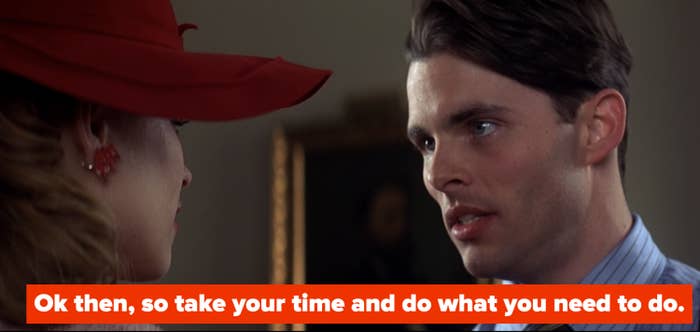 Lon visibly upset and frustrated with Allie about her reconsidering their wedding, but respectful of her feelings. He says to her: "Ok, then so take your time and do what you need to do"