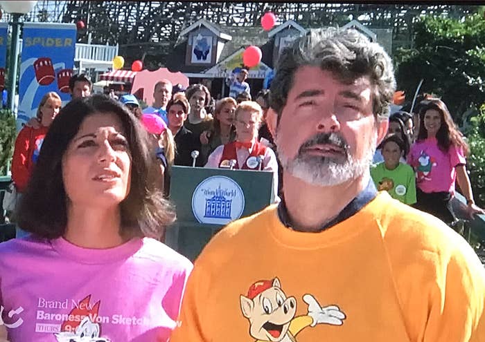 George Lucas at an amusement park