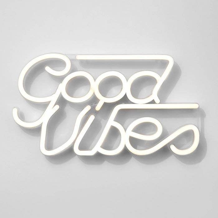 The Good Vibes LED Neon wall sign