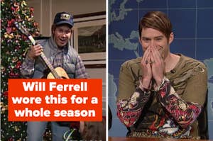 Will Ferrell wearing the outfit he wore for a whole season of 