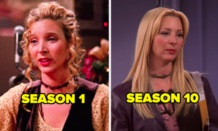 Phoebe in Season 1 next to Phoebe in Season 10