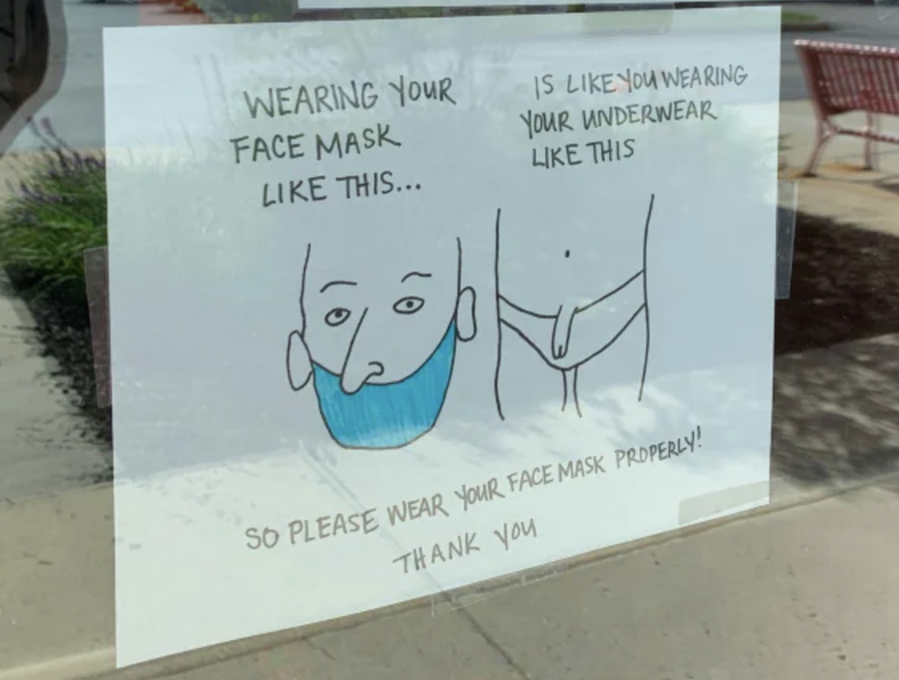 19 Funniest Face Mask Signs