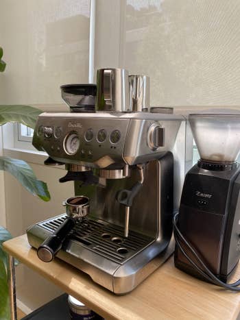 the stainless steel espresso machine