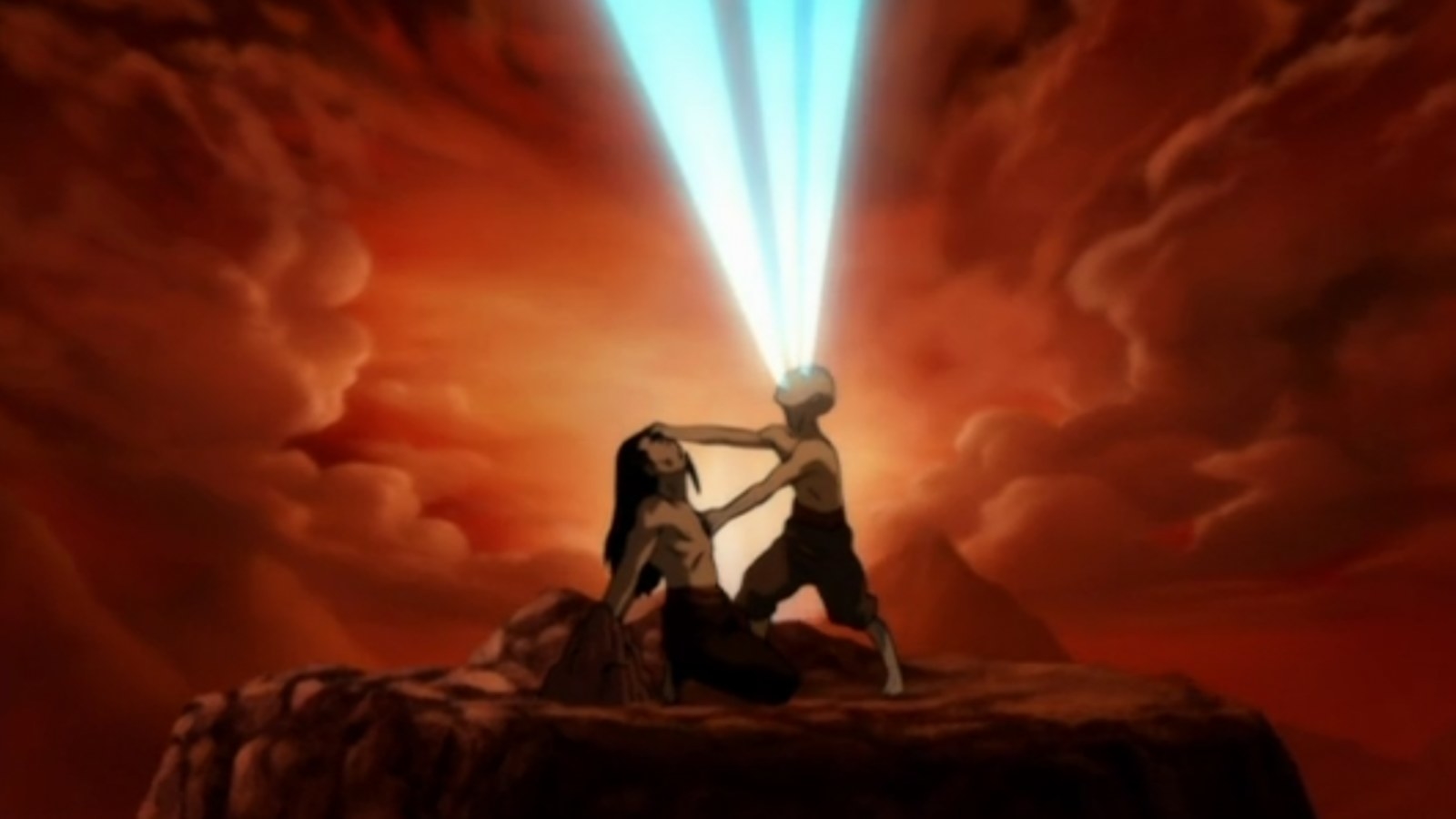 Aang fighting Ozai