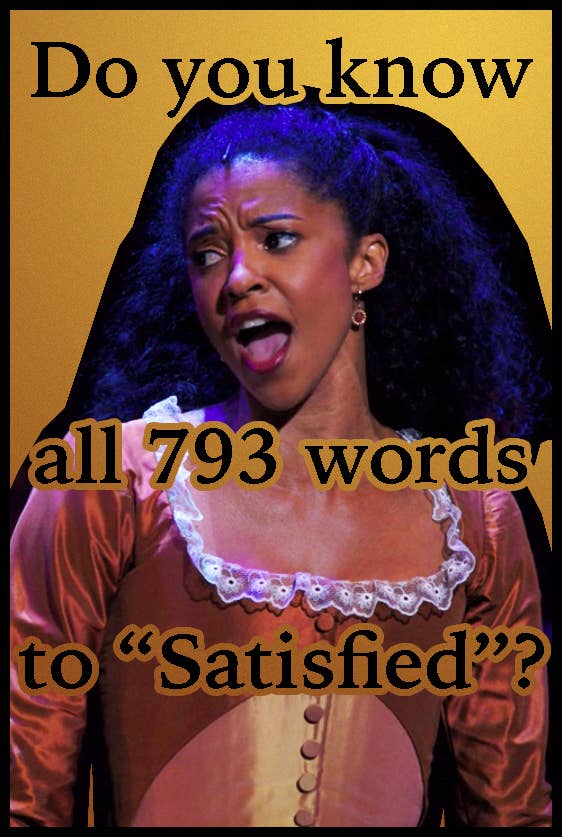 Do you know all 793 words to Satisfied?