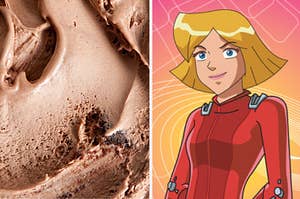 Creamy chocolate ice cream and Clover from Totally Spies 