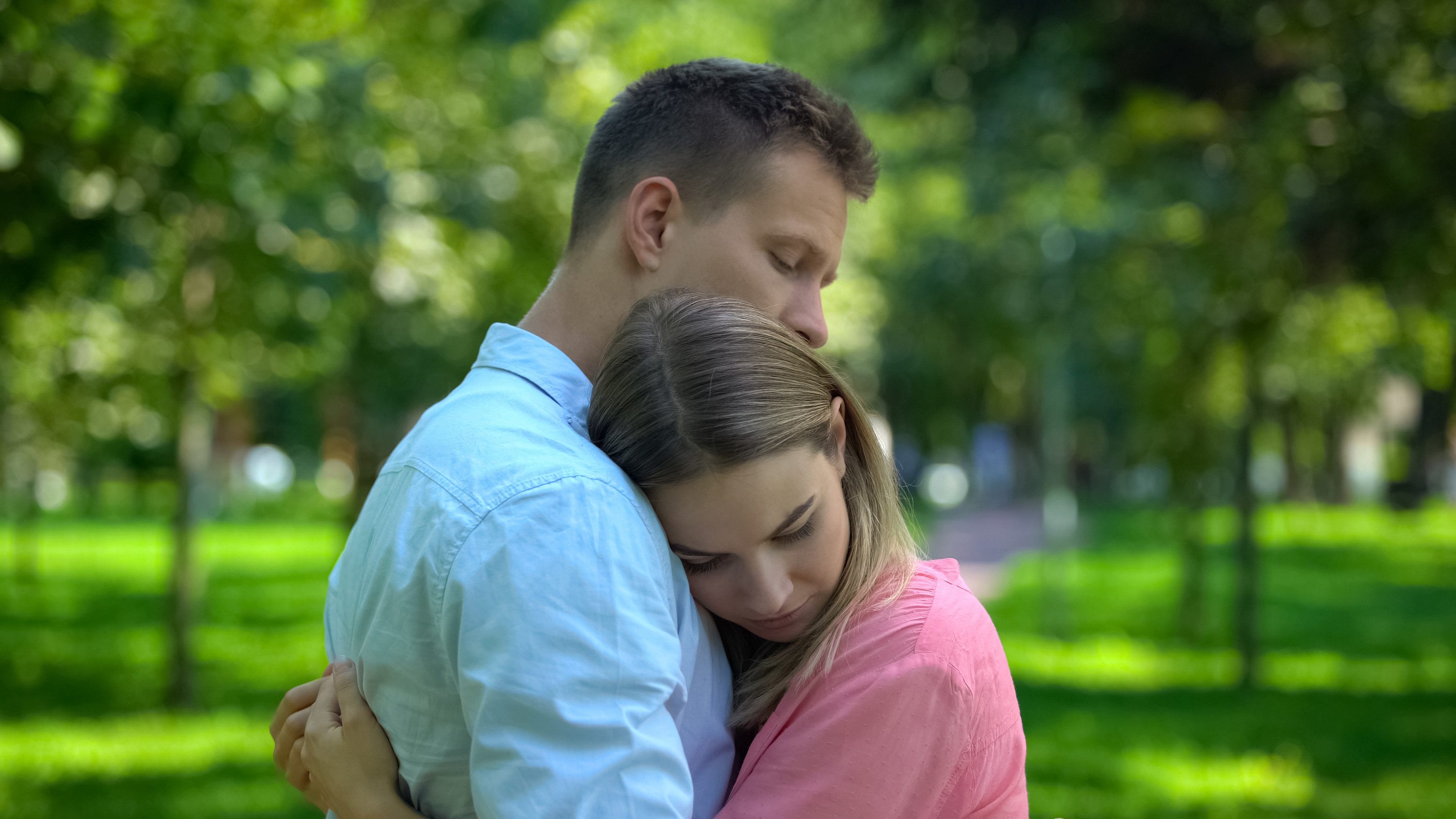 Photo of a couple hugging