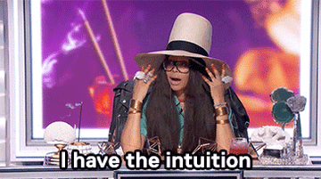 Erykah Badu gestures with her hands and says, &quot;I have the intuition.&quot; 