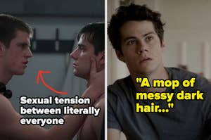"Sexual tension between literally everyone" / "A mop of messy dark hair"