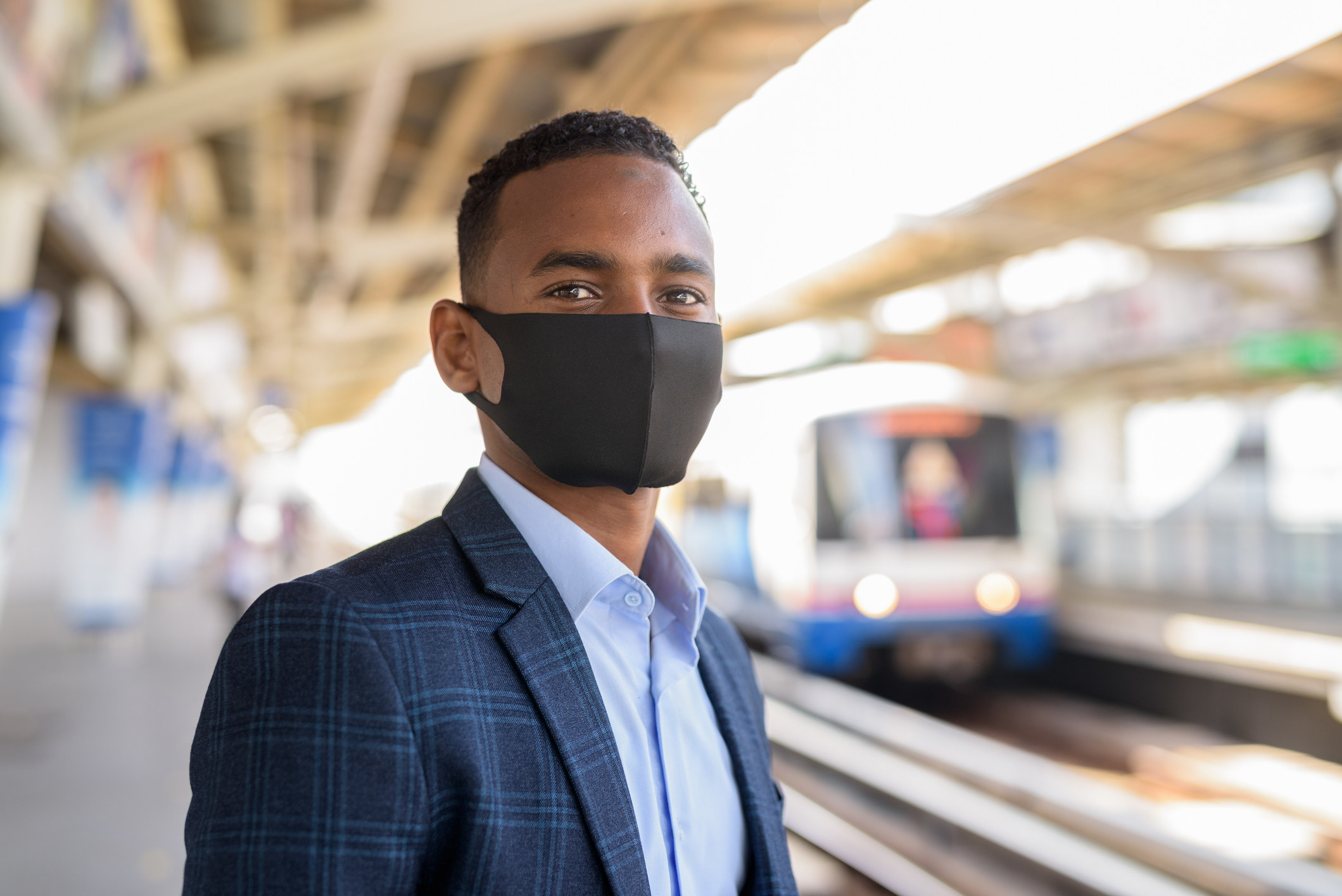 man wearing a face mask