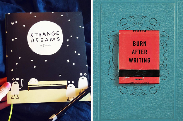 left, dream journal, right, secret journal