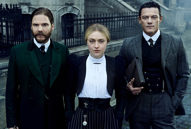 Daniel Bruhl, Dakota Fanning, and Luke Evans in The Alienist Season 2