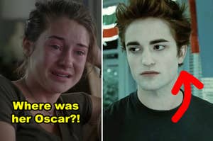 Shailene Woodley in The Descendants and Robert Pattinson in Twilight