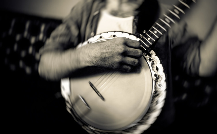 Man playing banjo.