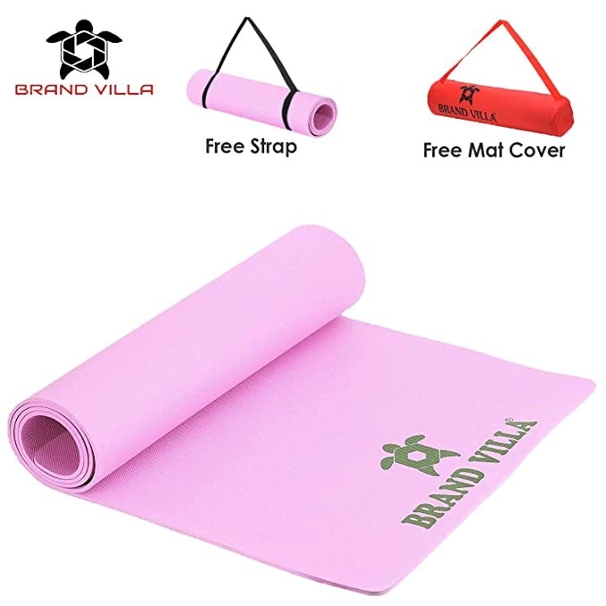 Pink yoga mat.