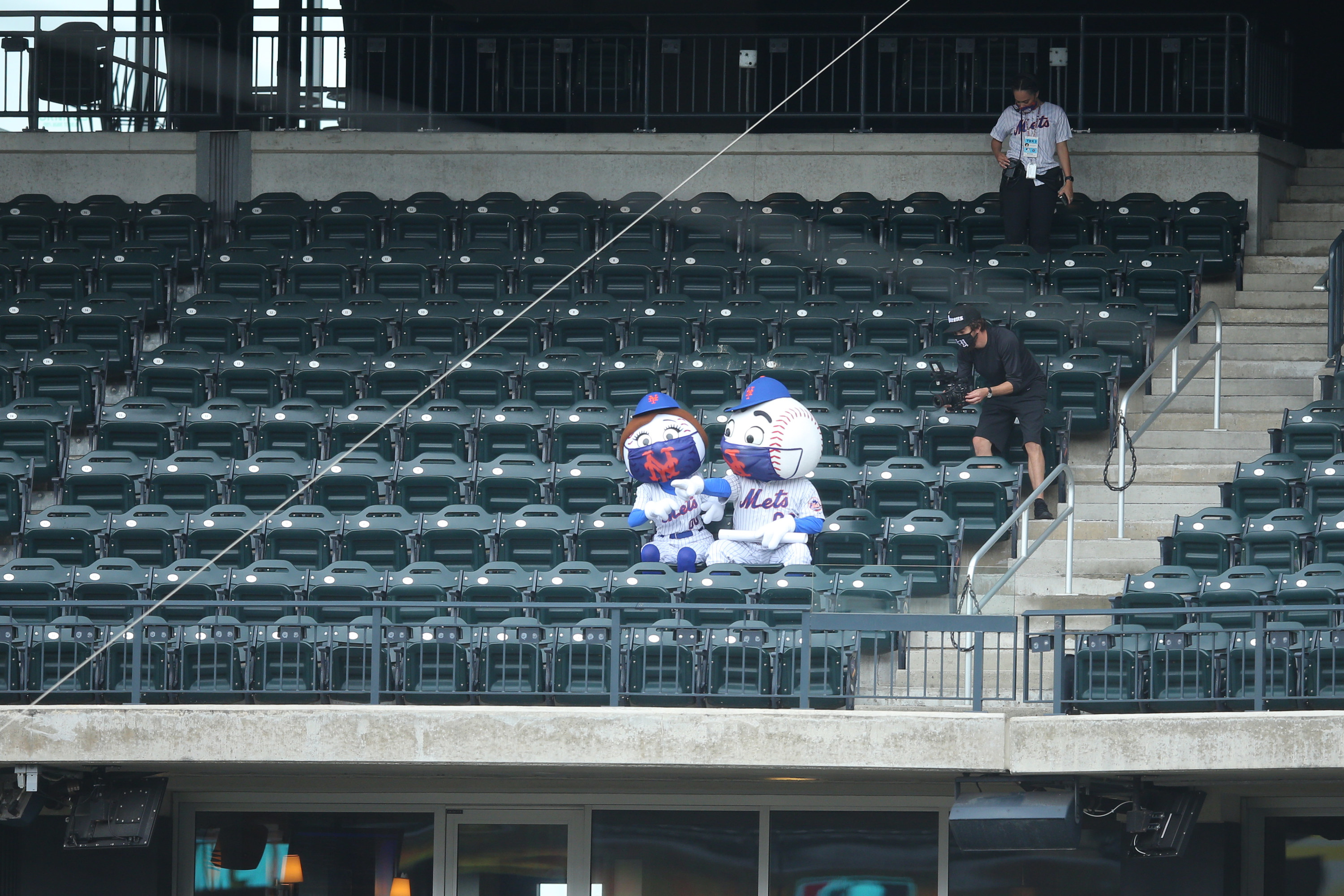 Baseball Mascots In Empty Stadiums: Photos