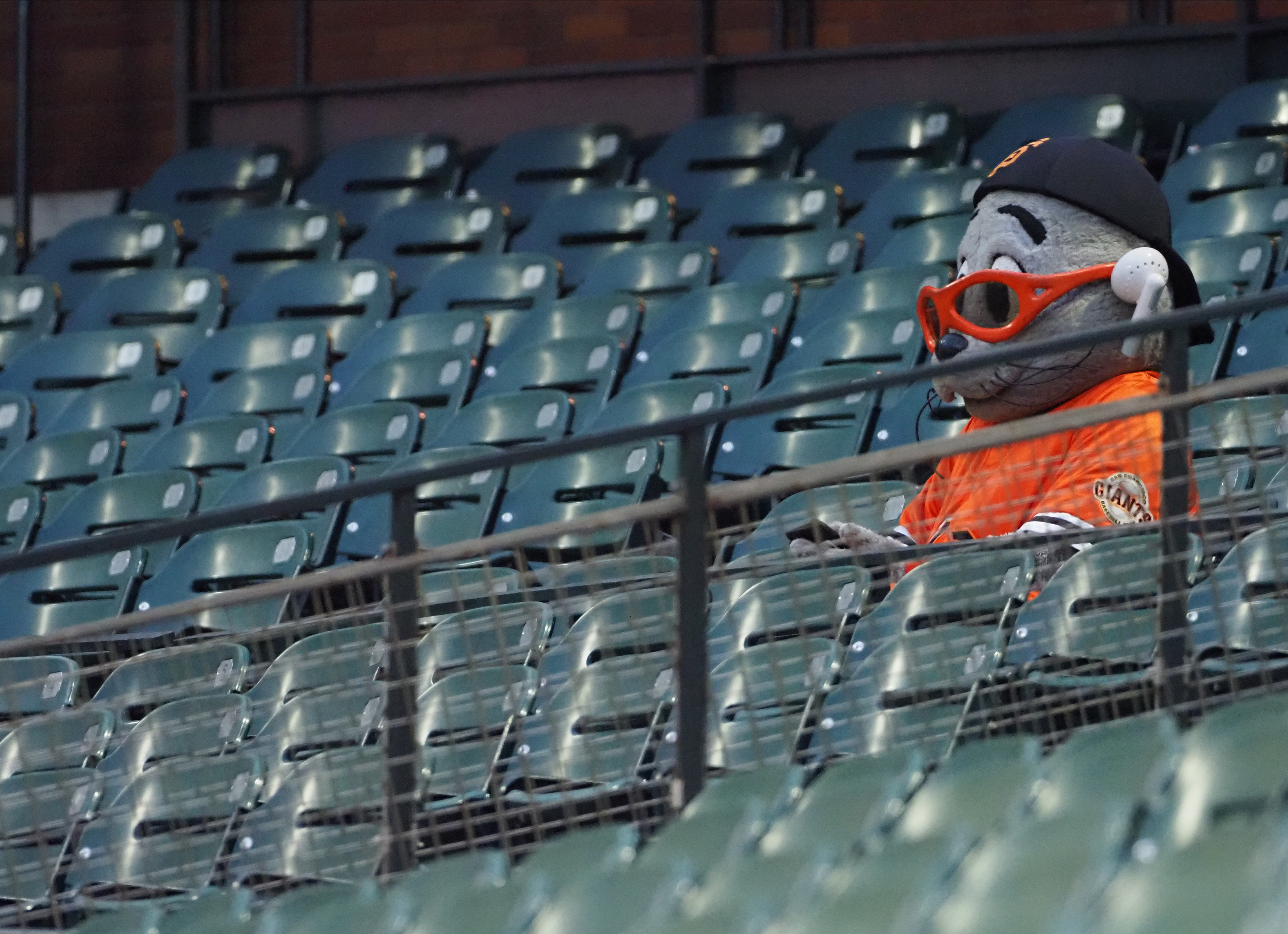 Baseball Mascots In Empty Stadiums: Photos