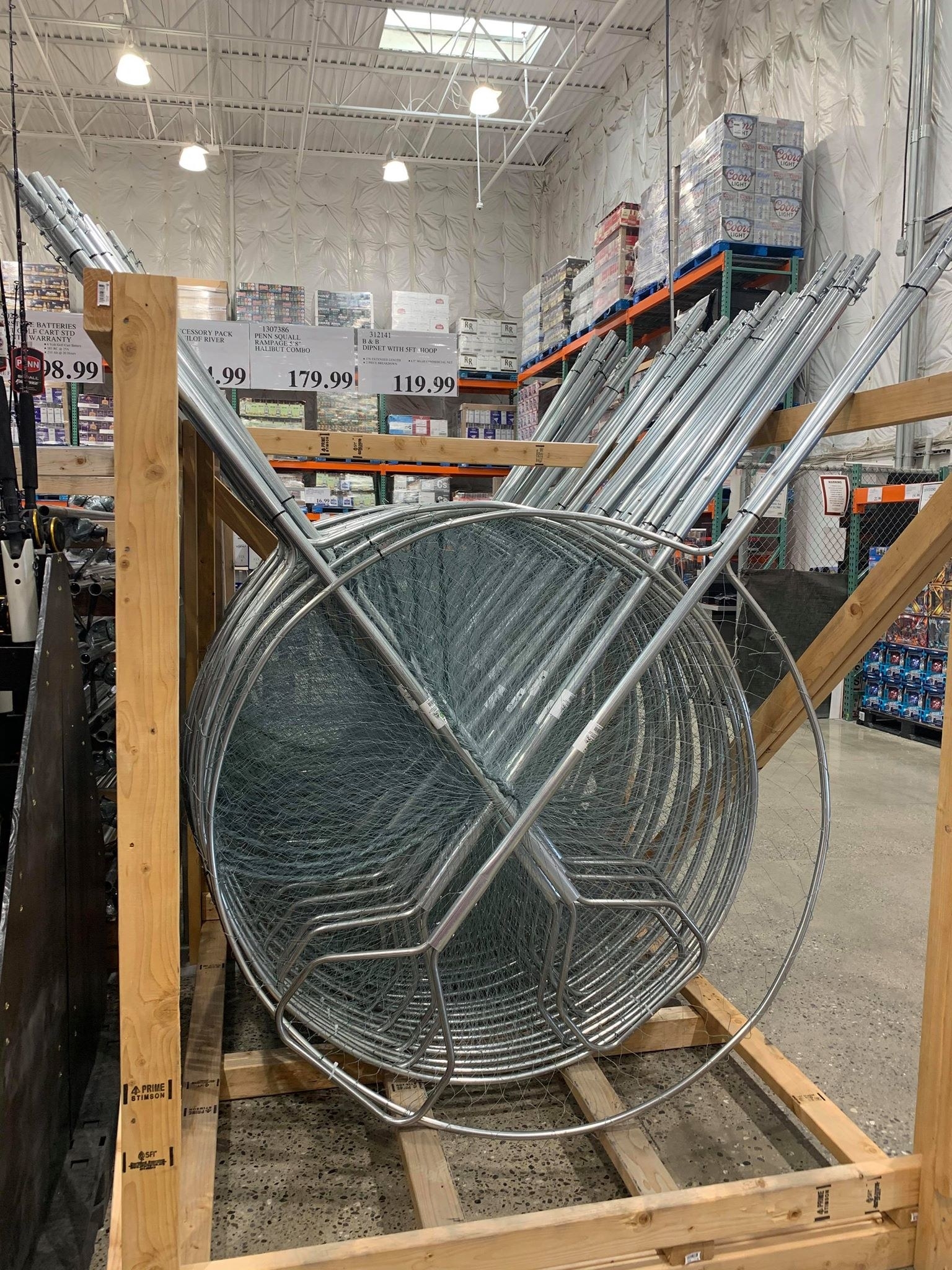 Large salmon traps at Costco Alaska