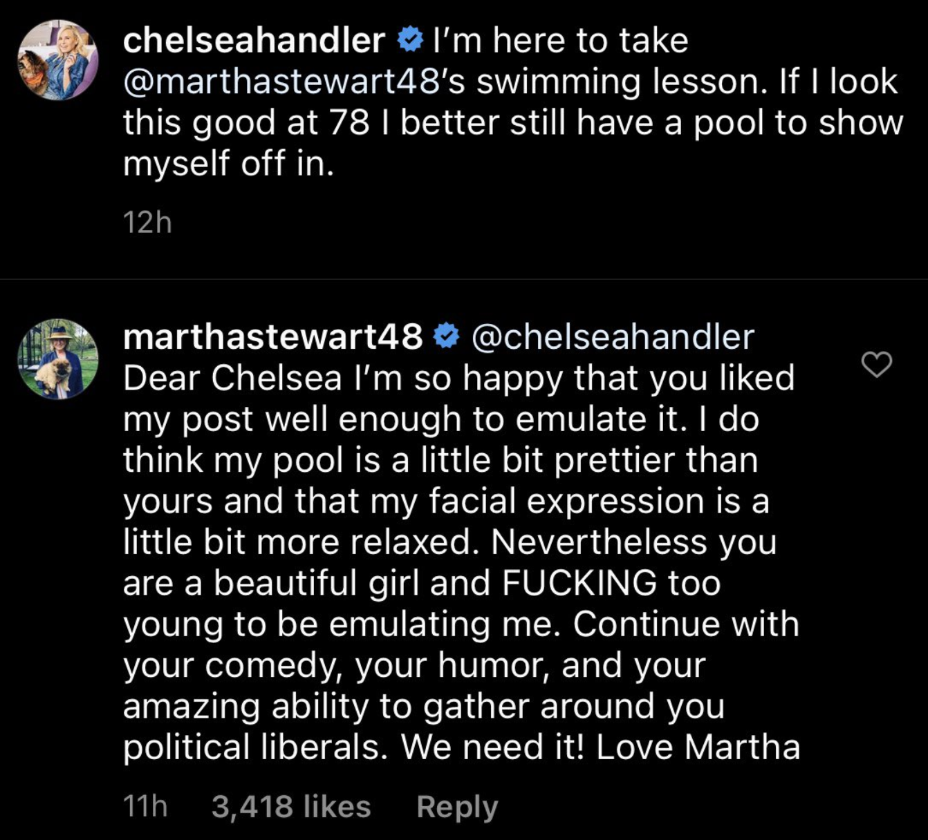 Martha Stewart dragging Chelsea