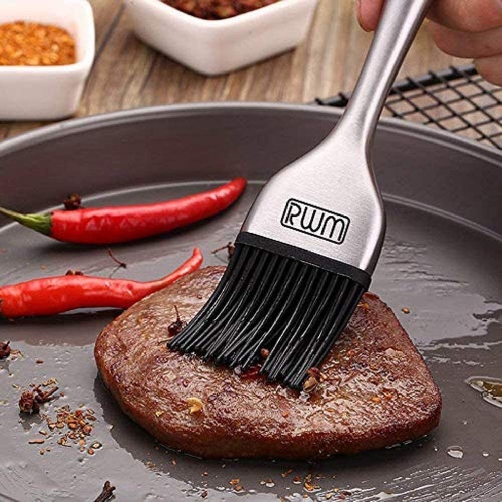  Silicone Basting Brush, Large BBQ Pastry Brush for Cooking,  Extra Wide Basting Brush for Grilling Cooking Baking, Kitchen Brush Heat  Resistant BBQ Food Brush for Sauce Butter Oil Marinades(Red) : Patio