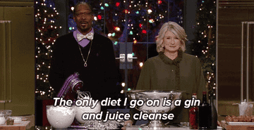 Snoop Dogg and Martha Stewart talking about gin and juice.