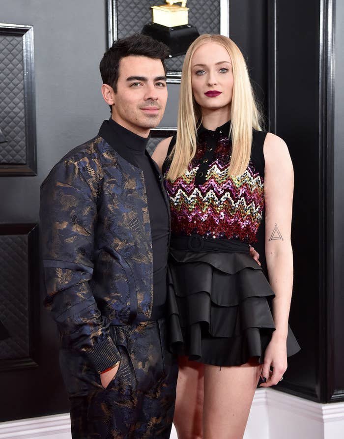 Joe and Sophie on red carpet