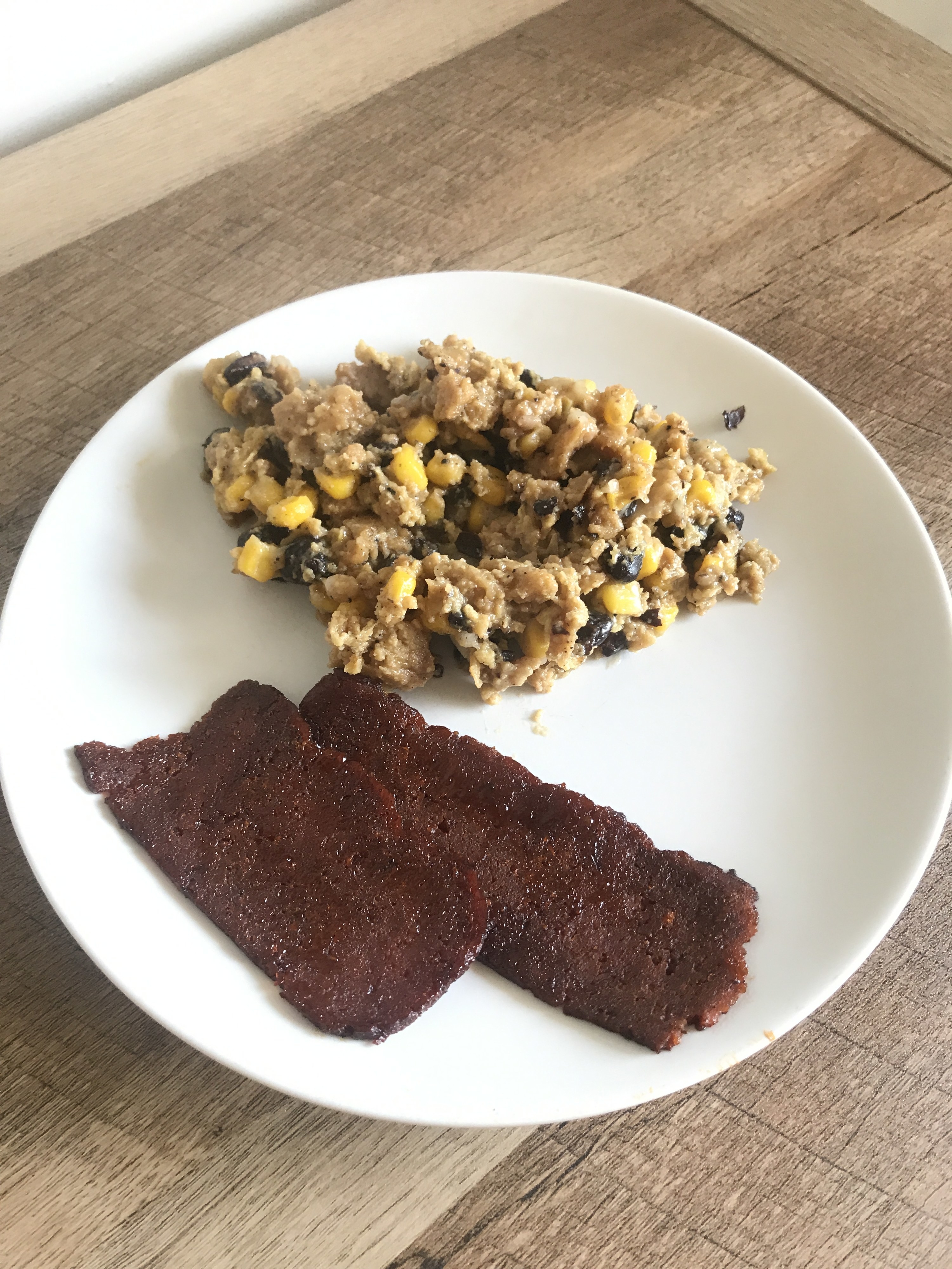 Vegan breakfast on a plate