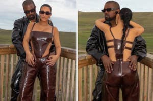 Kim and Kanye embraced in Wyoming