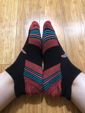Side view of the socks