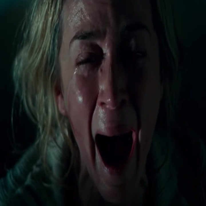 Emily Blunt in "A Quiet Place" screaming