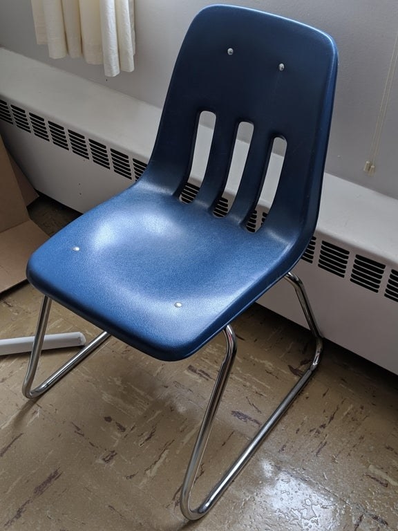 A blue chair