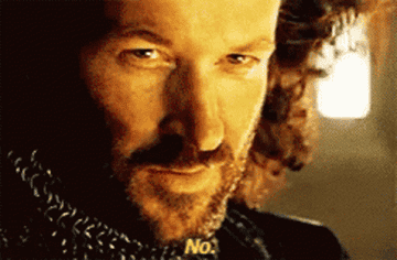 A gif of Isildur saying &quot;No.&quot;