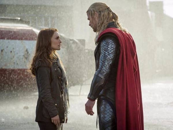 Chris Hemsworth and Natalie Portman in Thor