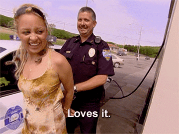 Nicole getting arrested while saying her infamous tagline, &quot;Loves it.&quot; 