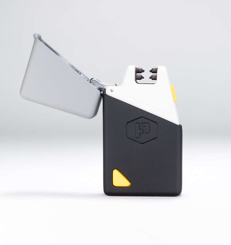 An open lighter on a table