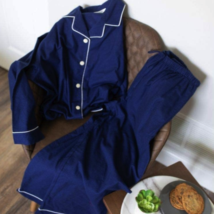 A pyjama suit lying on a chair