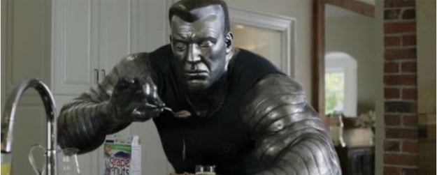 Colossus eating cereal