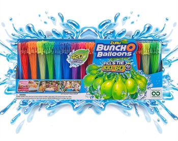 Packaging of multi-colored rapid-fill water balloons