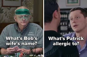the questions "What's Bob's wife's name?" and "What's Patrick allergic to?"