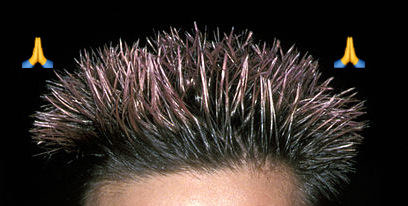 A close-up shot of Freddie Prinze Jr.&#x27;s lavender frosted tips. 