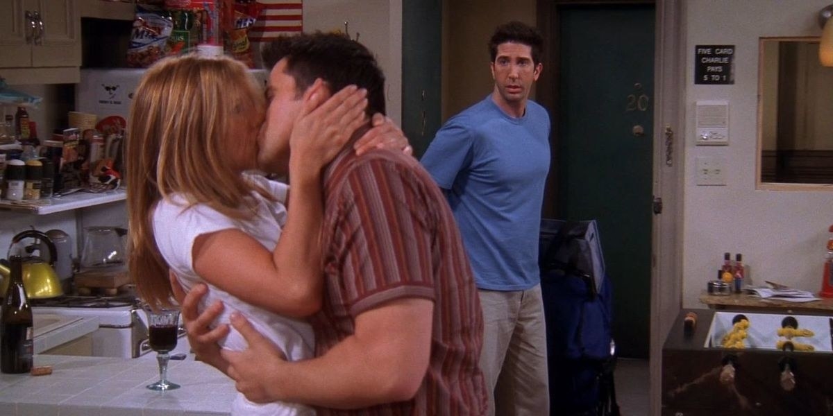 Ross walking in on Rachel and Joey kissing