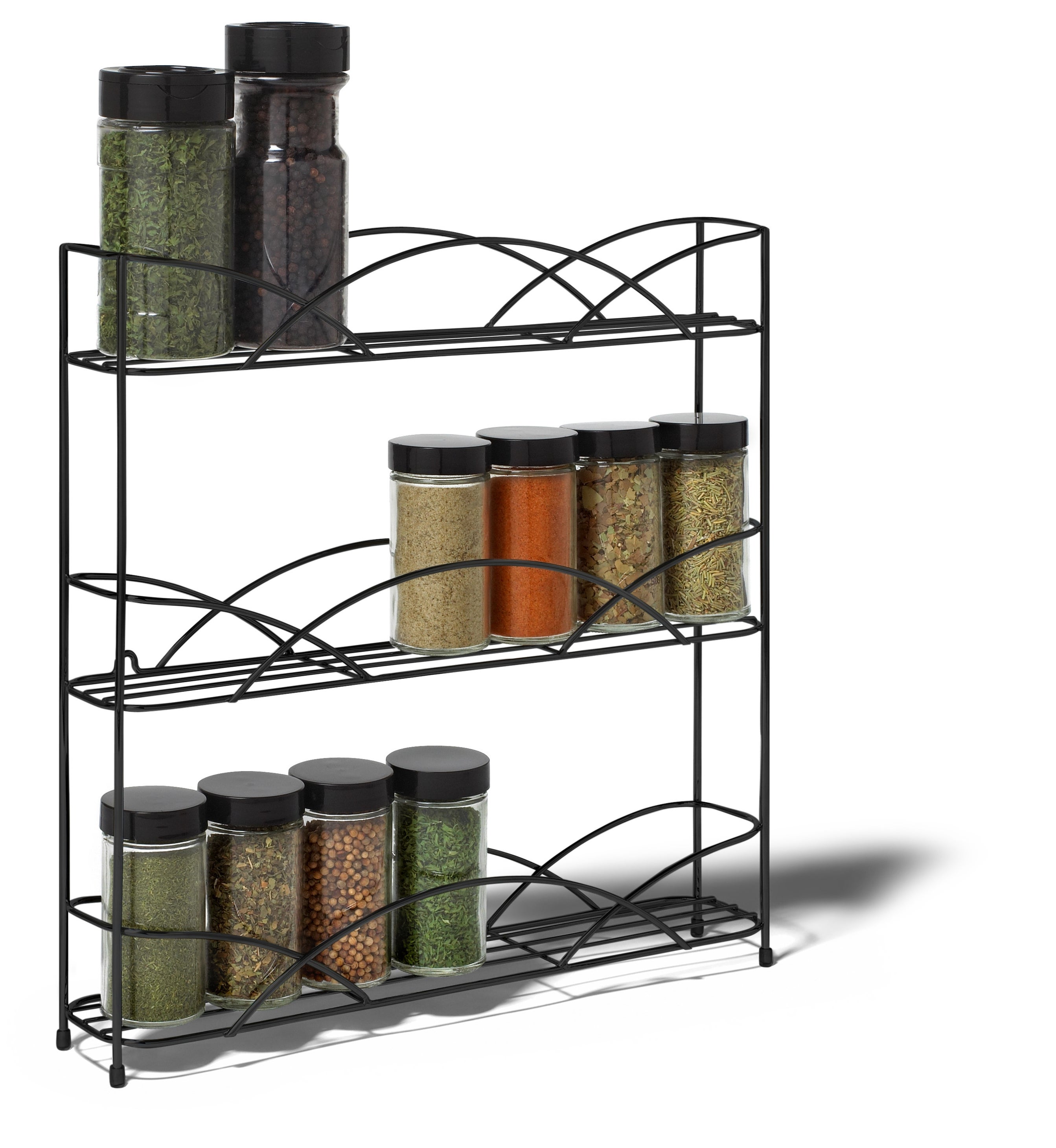 The black wire spice rack