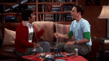 Sheldon and Raj playing Rock, Paper, Scissors, Lizard, Spock on The Big Bang Theory