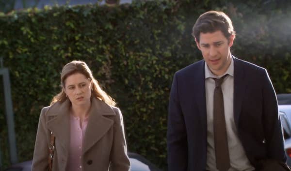 15. In the final season of The Office, Pam and Jim have marital issues.