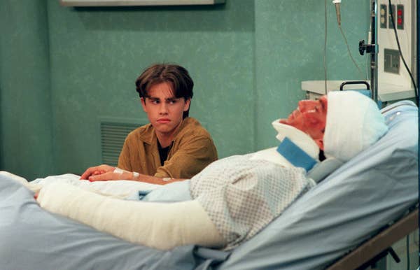 14. In Boy Meets World, Mr. Turner gets into a motorcycle accident.