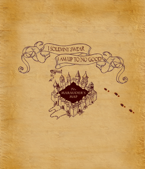Gif do Mapa do Maroto de "Harry Potter"
