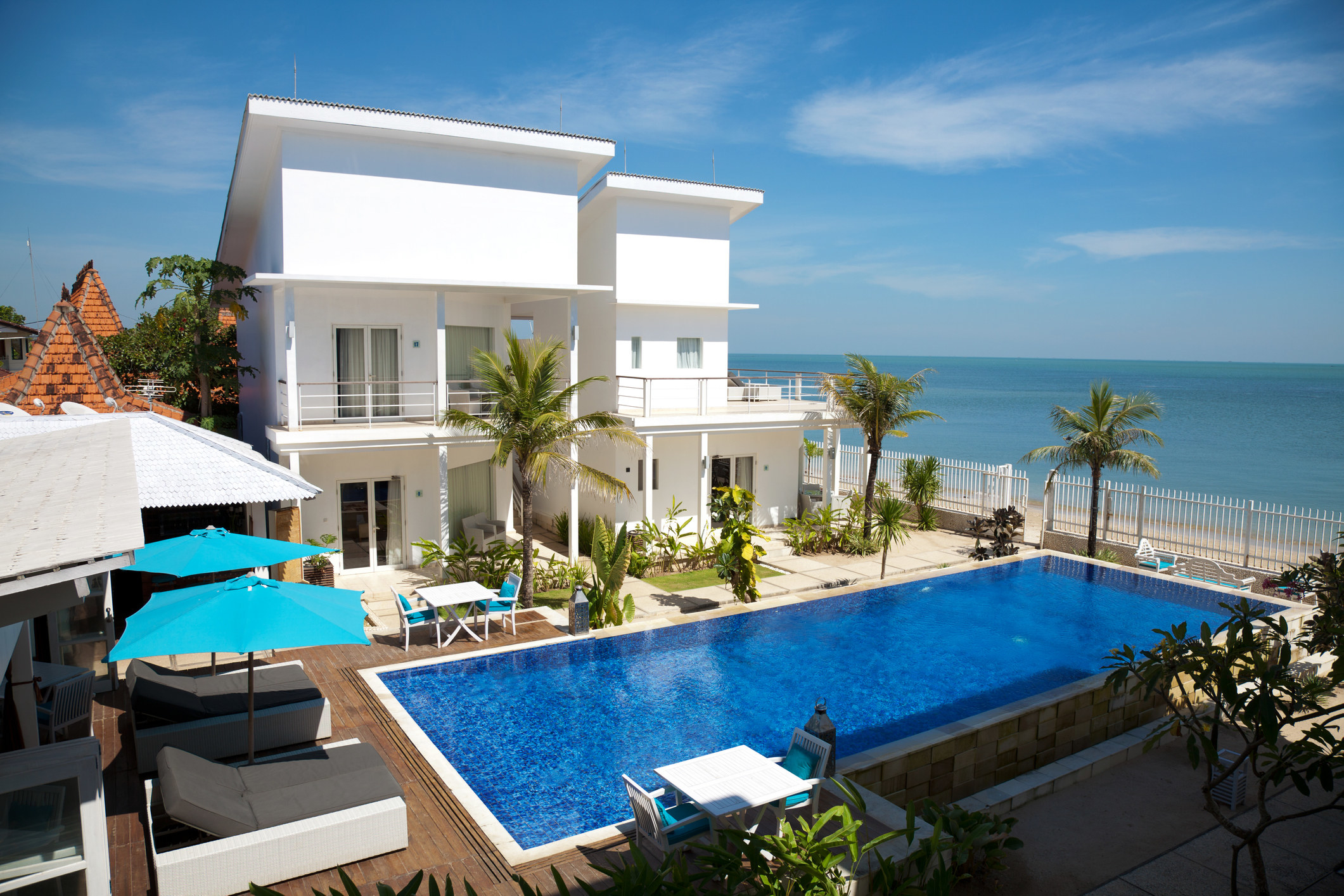 unreasonably nice beach house with a pool