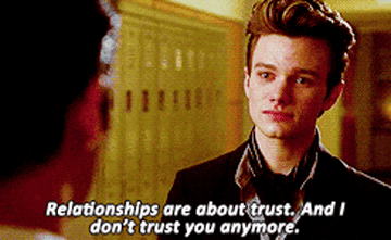 Kurt says he can&#x27;t trust Blaine anymore