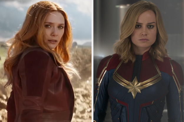 Images of Scarlet Witch and Captain Marvel