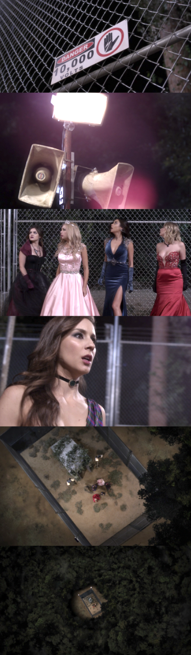 the girls see that there's an electric fence and they're in the middle of nowhere